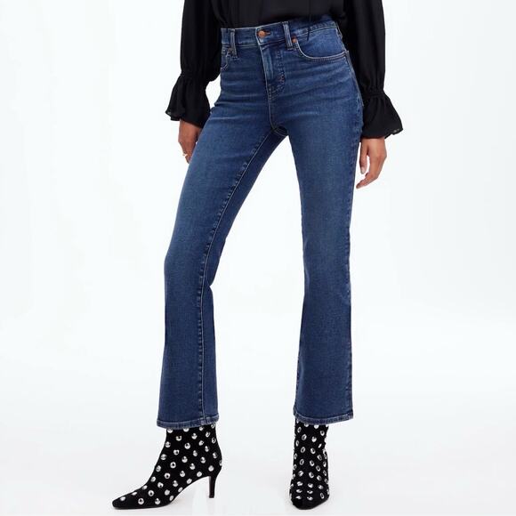 Madewell Denim - NWT Madewell Kick Out Crop Jeans Mid Rise Lenoir Wash – Size 24